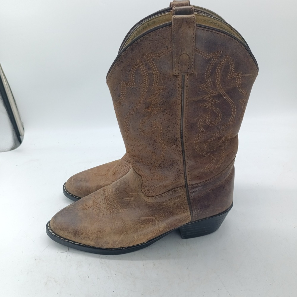 Smoky Mountain Boots 3034Y Brown Leather Western Cowboy Boots Size 5 D s7